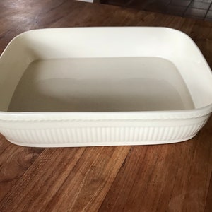 Elegant Wedgwood Queen's Ware Edme Cookware Ovenschaal/Lasagneschaal-Rectangular Roaster/ Oven Baking Dish-Rare-11" Lasagna