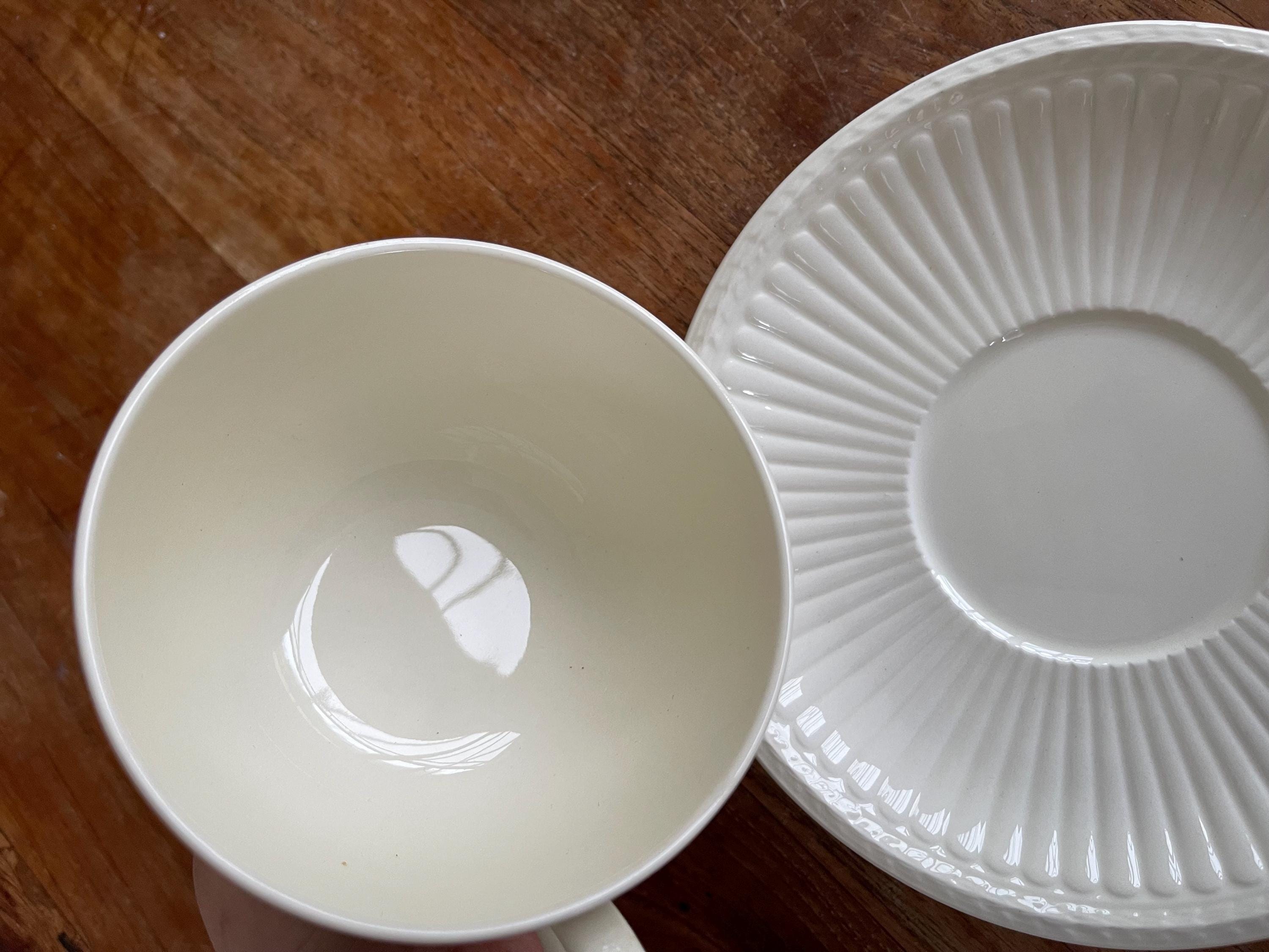A Gorgeous Wedgwood Queen's Ware Edme Jumbo Cup and Saucer