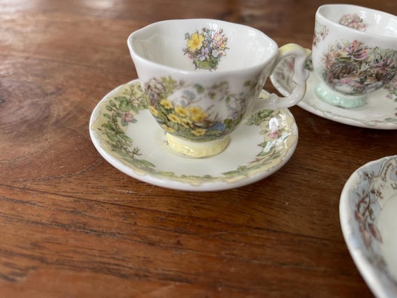 Set of 4 Royal Doulton Brambly Hedge 4 Seasons Mini Teacup With