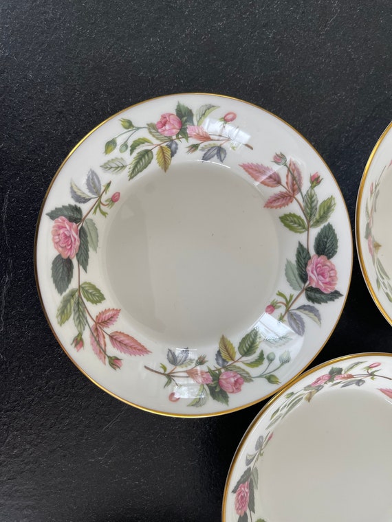 Set of 6 Vintage Wedgwood Hathaway Rose Fine Bone China Compote