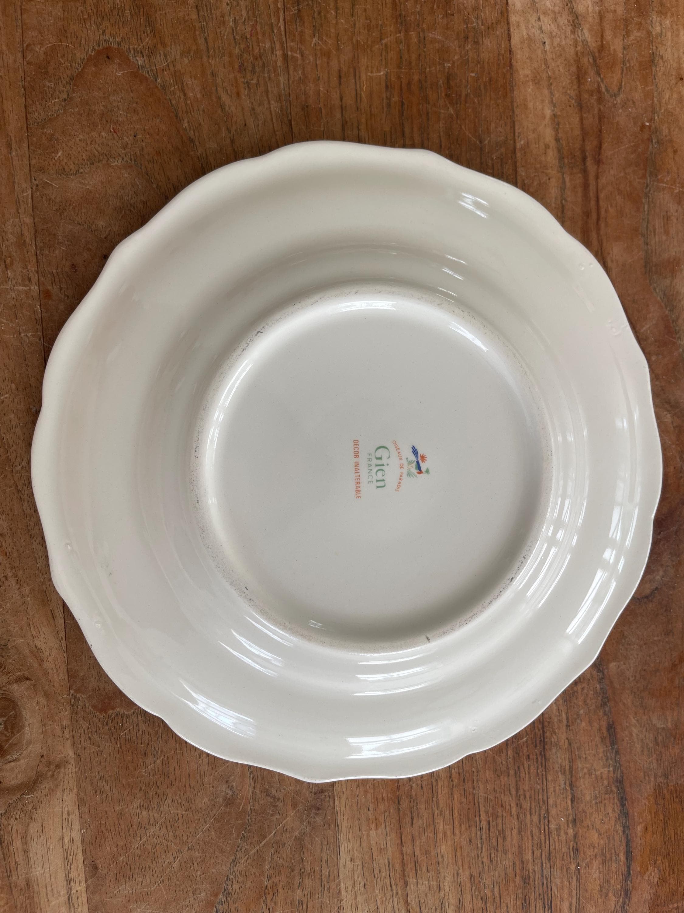 A Gorgeous Gien France-oiseaux De Paradis Dinner Plate/lunch Plate