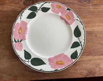 Un hermoso plato llano Villeroy & Boch Alemania Wild Rose/Wildrose, plato llano, 26/27 cm, porcelana premium, ¡raro!