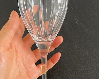 A Vintage Wedgwood Kristal Witte Wijnglas- Crystal White Wine Glas- Gesigneerd- Lead Crystal 24%- Deep Cut- Windsor- Rare!