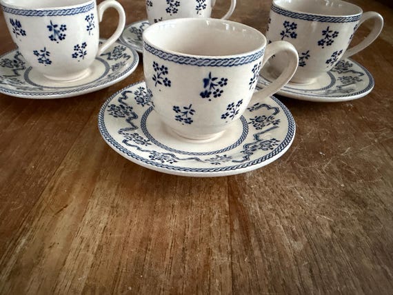 Ebourgeois petit fleur soup 2枚セット　アンティーク Set of 4 Vintage Johnson Brothers/bros Laura Ashley- Petite Fleur