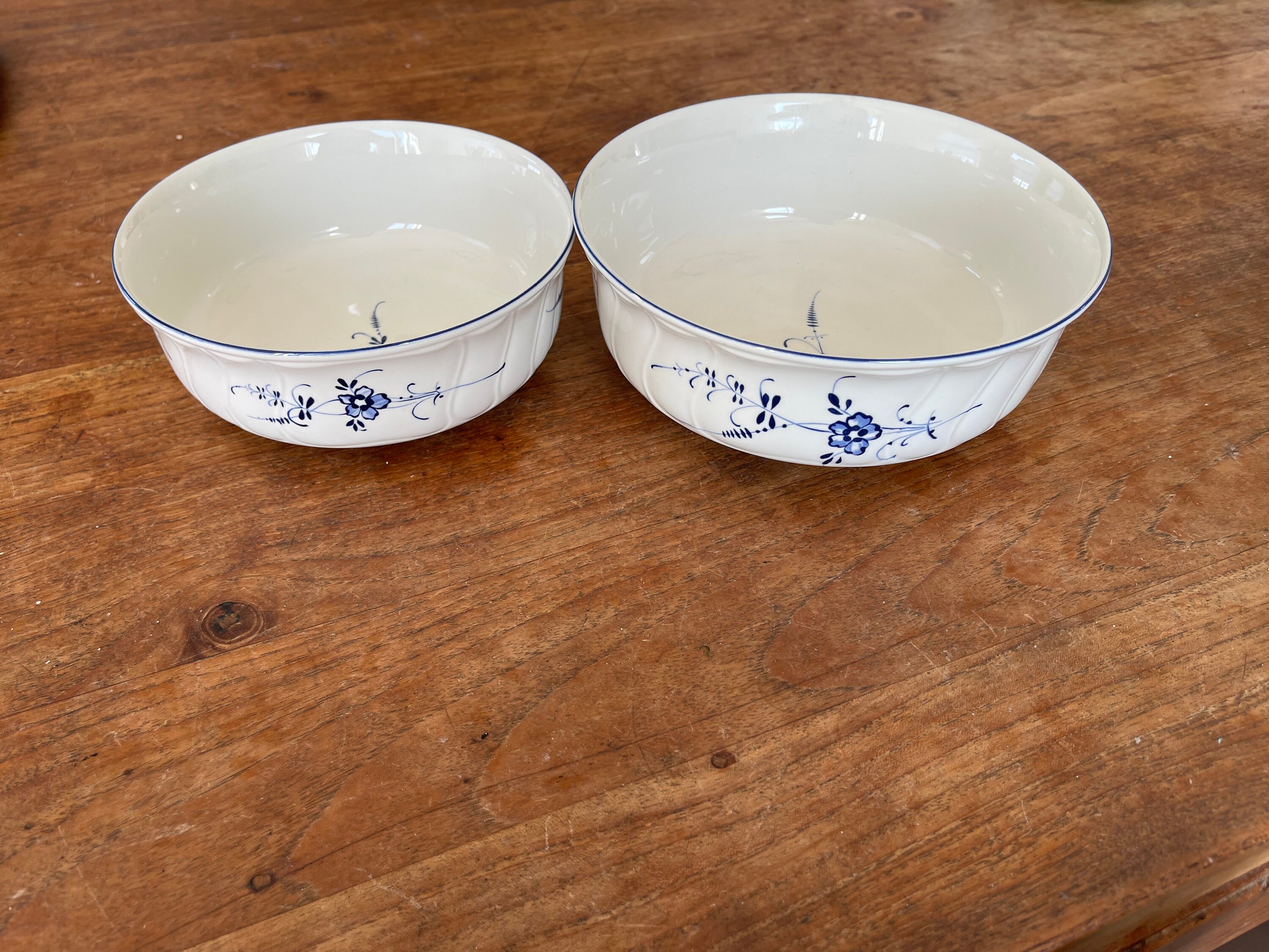 Set de 2 Villeroy & Boch Alt Luxembourg Vieux Luxembourg- Bol Rond- Saladier ou Légumier- 18cm et 21cm- Vitro Porcelaine
