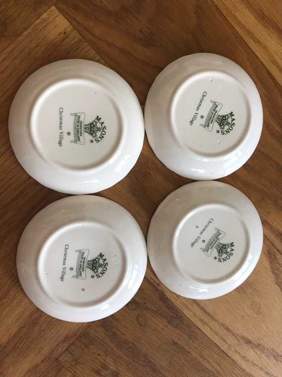 Set of 4 Gorgeous Wedgwood Mason's Ironstone 1983 Christmas