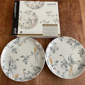 Villeroy&Boch コテージ 2枚セット ボタニカル柄 Villa Seville Scalloped Side-Cocktail Plate Set-4 - Chambray – Juliska