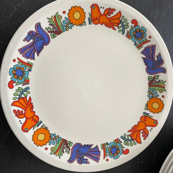 Une assiette de petit-déjeuner vintage Villeroy et Boch Acapulco-Assiette d’accompagnement- Assiette de petit-déjeuner/salade- 20,5 cm