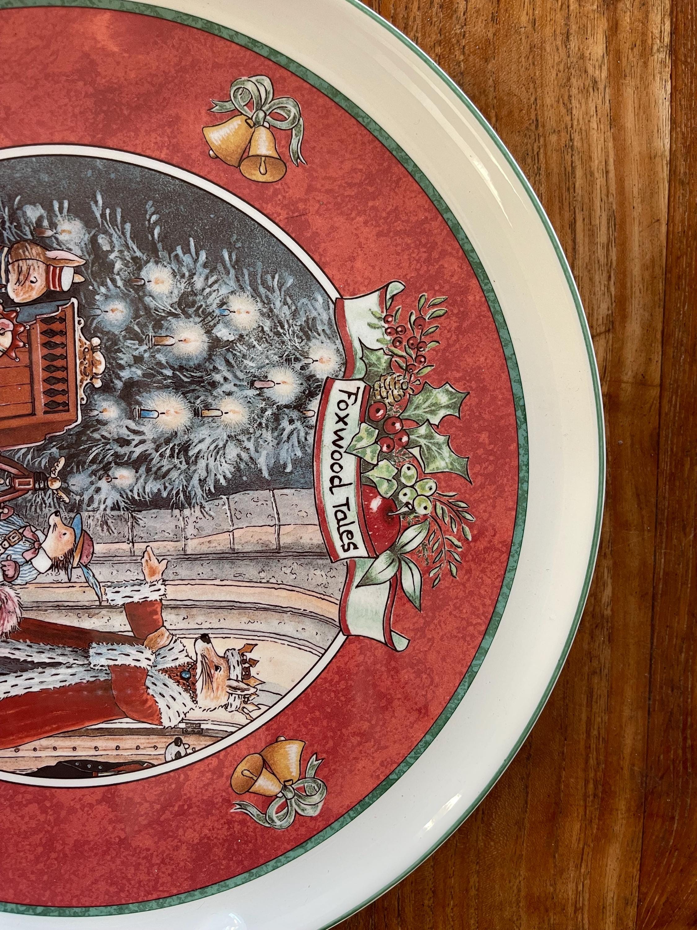 Magnifique plat à gâteau de Noël Villeroy & Boch Foxwood Tales