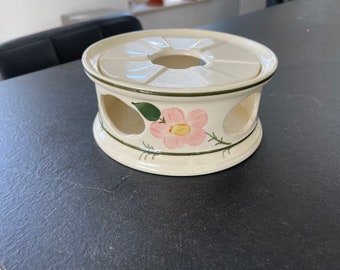 A Villeroy & Boch Wild Rose W-Germany Groot 2 Delig Theelicht/Theepotverwarmer- Rechaud-Large teapot warmer-vitro porselein-Rare