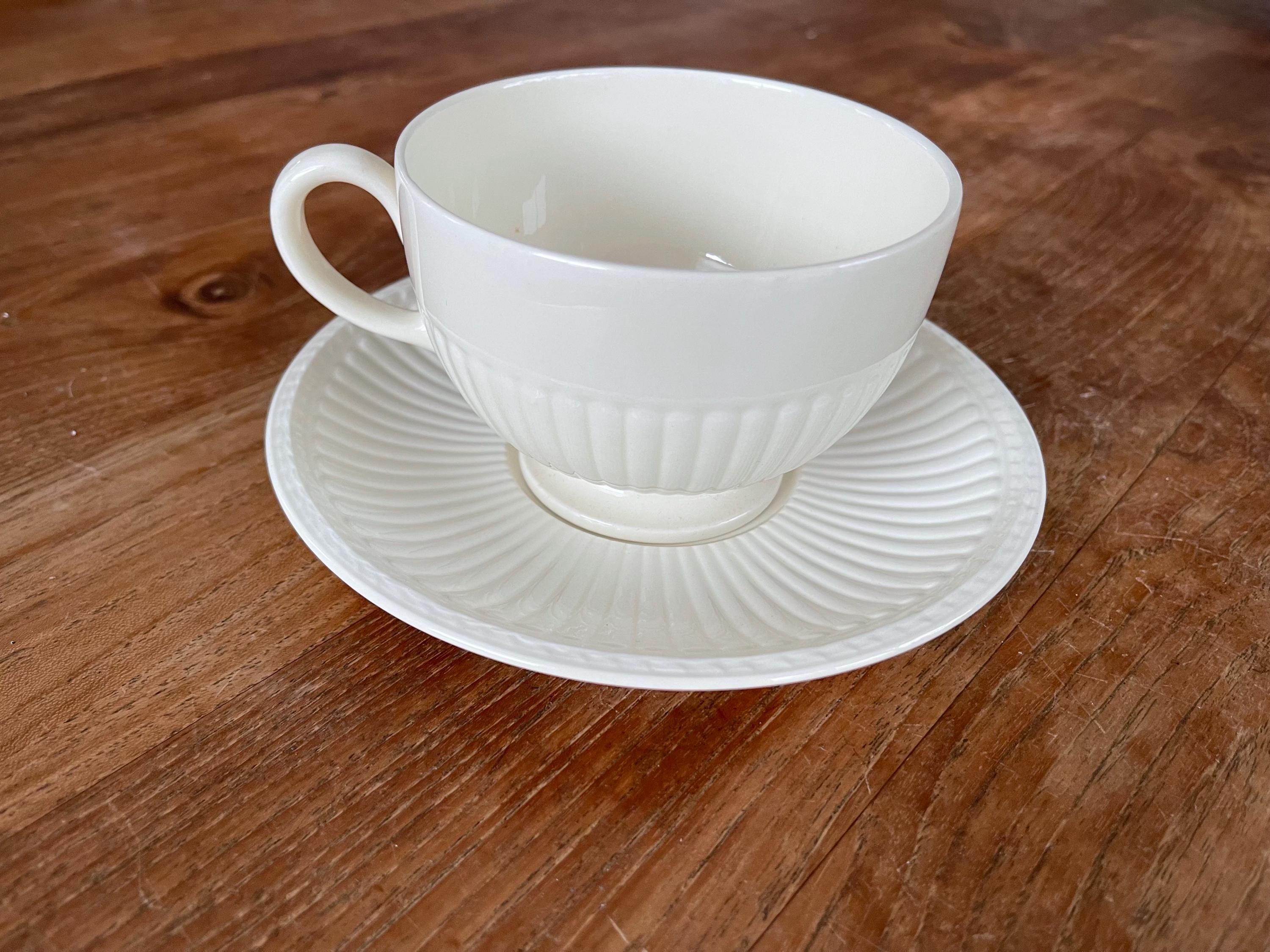 A Gorgeous Wedgwood Queen's Ware Edme Jumbo Cup and Saucer