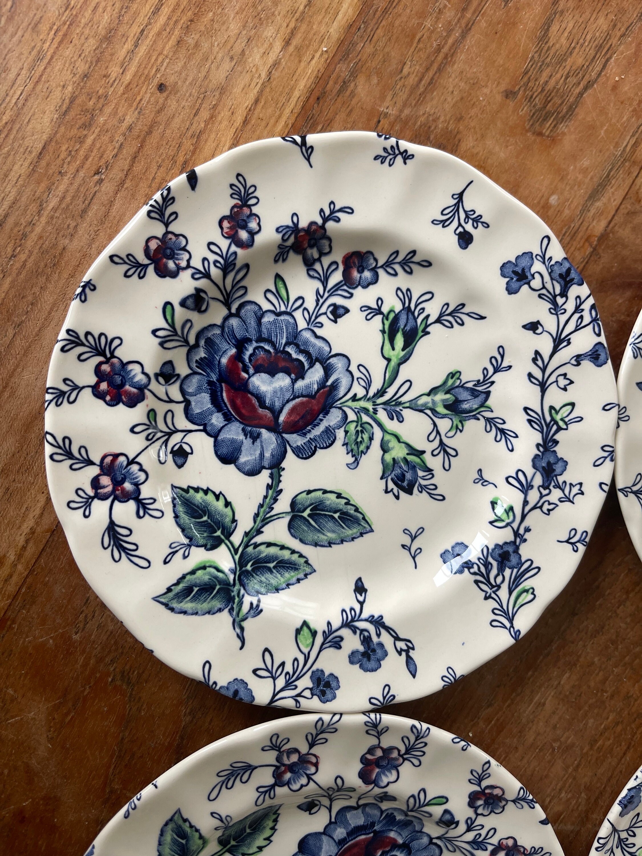 食器 Johnson Bros Rose Chintz blue Johnson Brothers Rose Chintz Blue 5 Piece Dinner Set