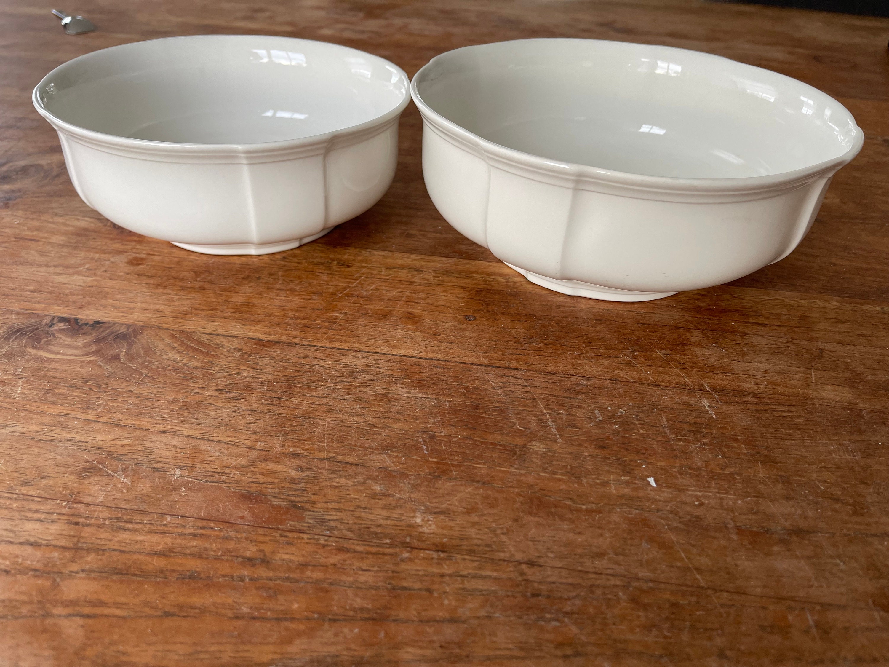 Set of 2 Vintage Villeroy & boch Germany-Manoir-Vegetable/Salad Bowl-Round Vergetable/Salad Bowl/Serving Dish-Vitro Porcelain-18cm and 21cm