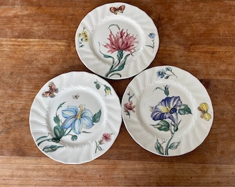 Set de 3 Vintage Villeroy & Boch bouquet plato de desayuno/platos de plato 20cm-desayuno/Plato de ensalada-Decoración 4,5,6- Porcelana Vitro- Muy raro