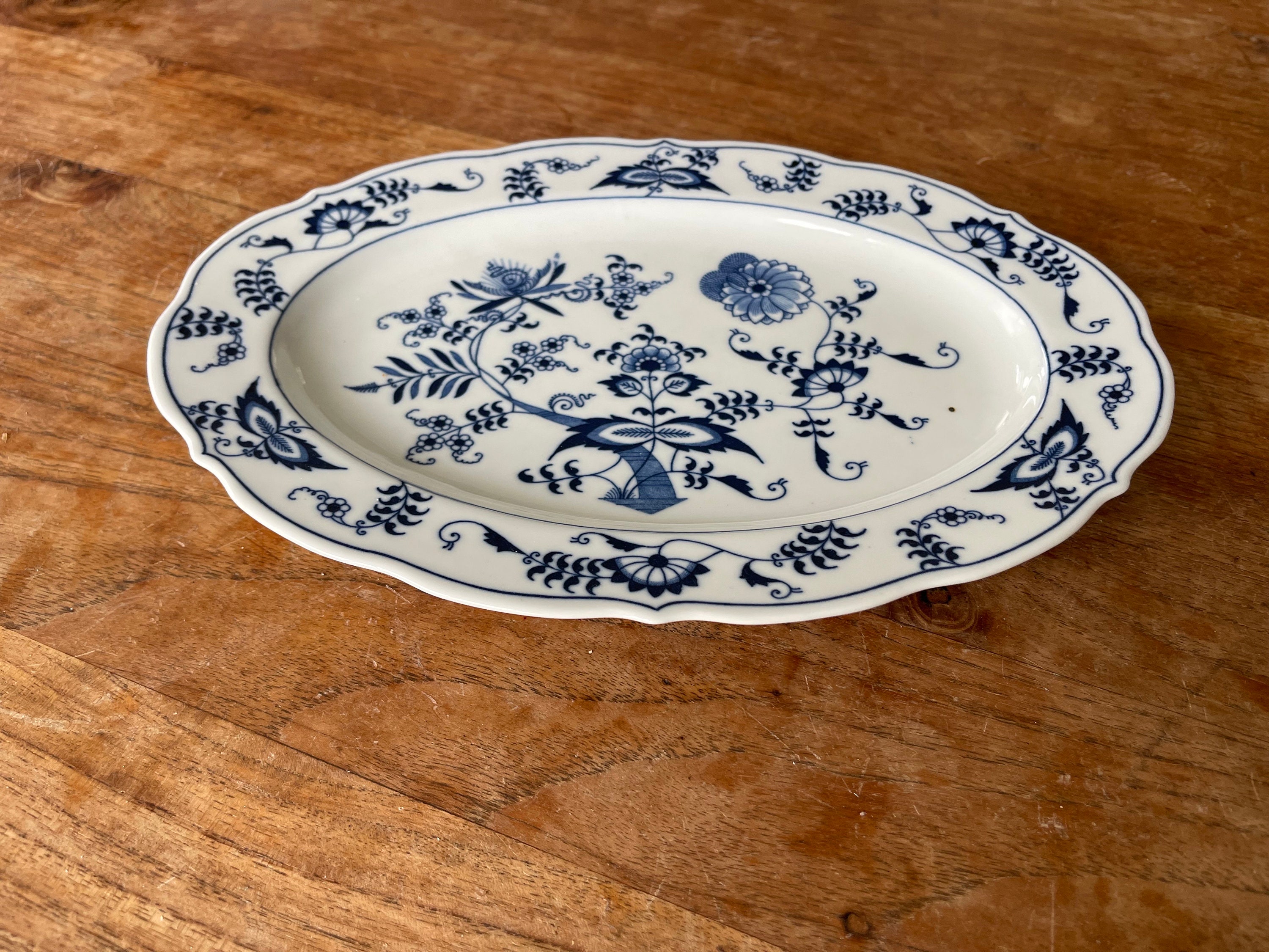 A Gorgeous Blue Danube Blue Onion Japan-oval Serving Dish-oval