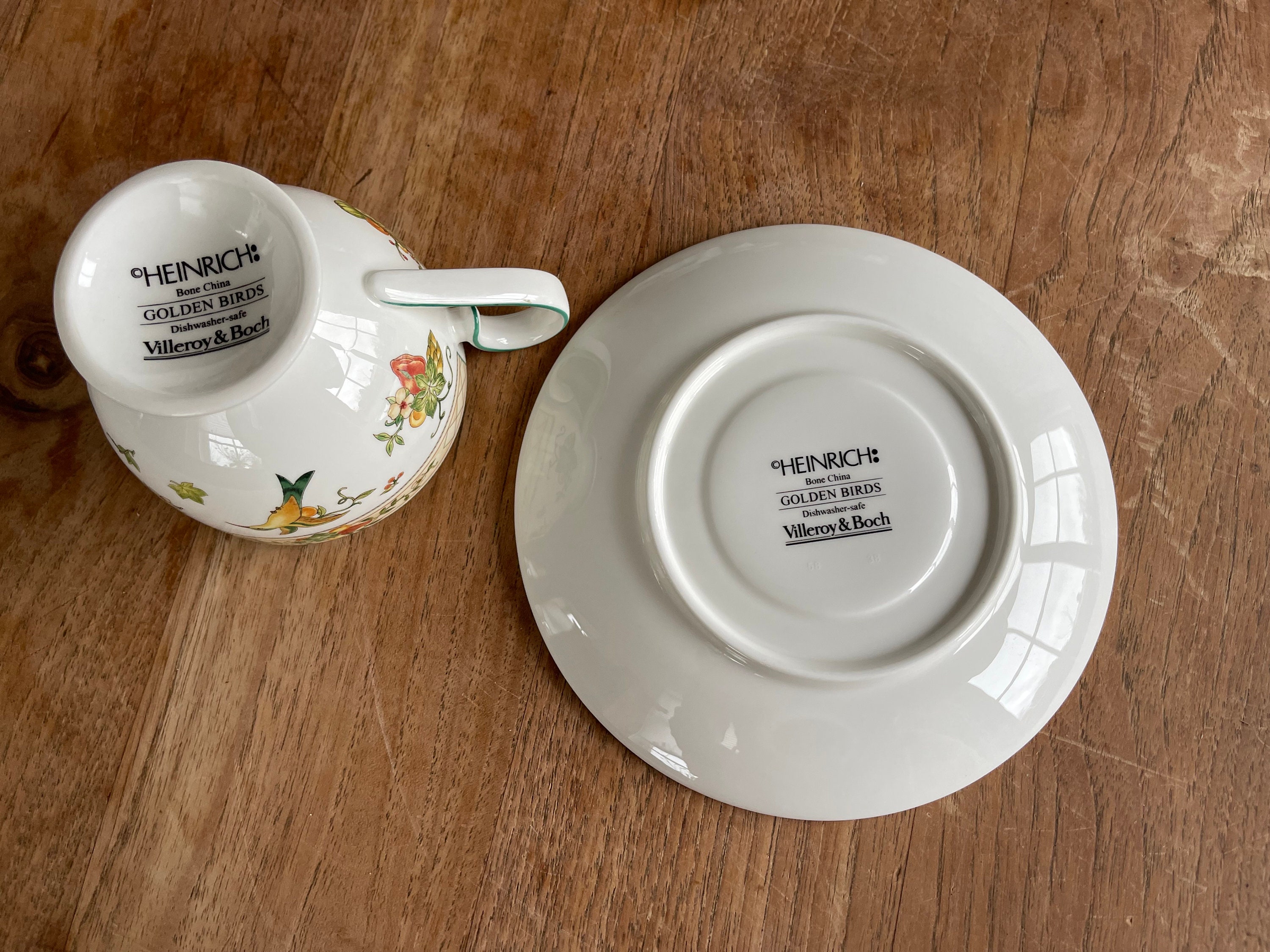 A Gorgeous Villeroy & Boch Heinrich Bone China-golden Birds Teacup