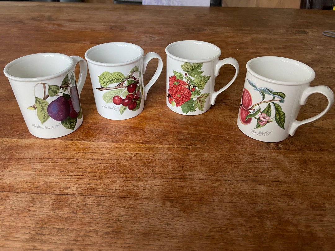 6 tasses à café et 1 sucrier Portmeirion modèle Pomona - Arts de la table