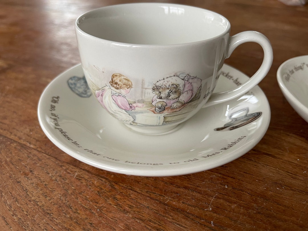 Wedgwood Beatrix Potter Mrs. Tiggy Winkle-teacup With Saucer  