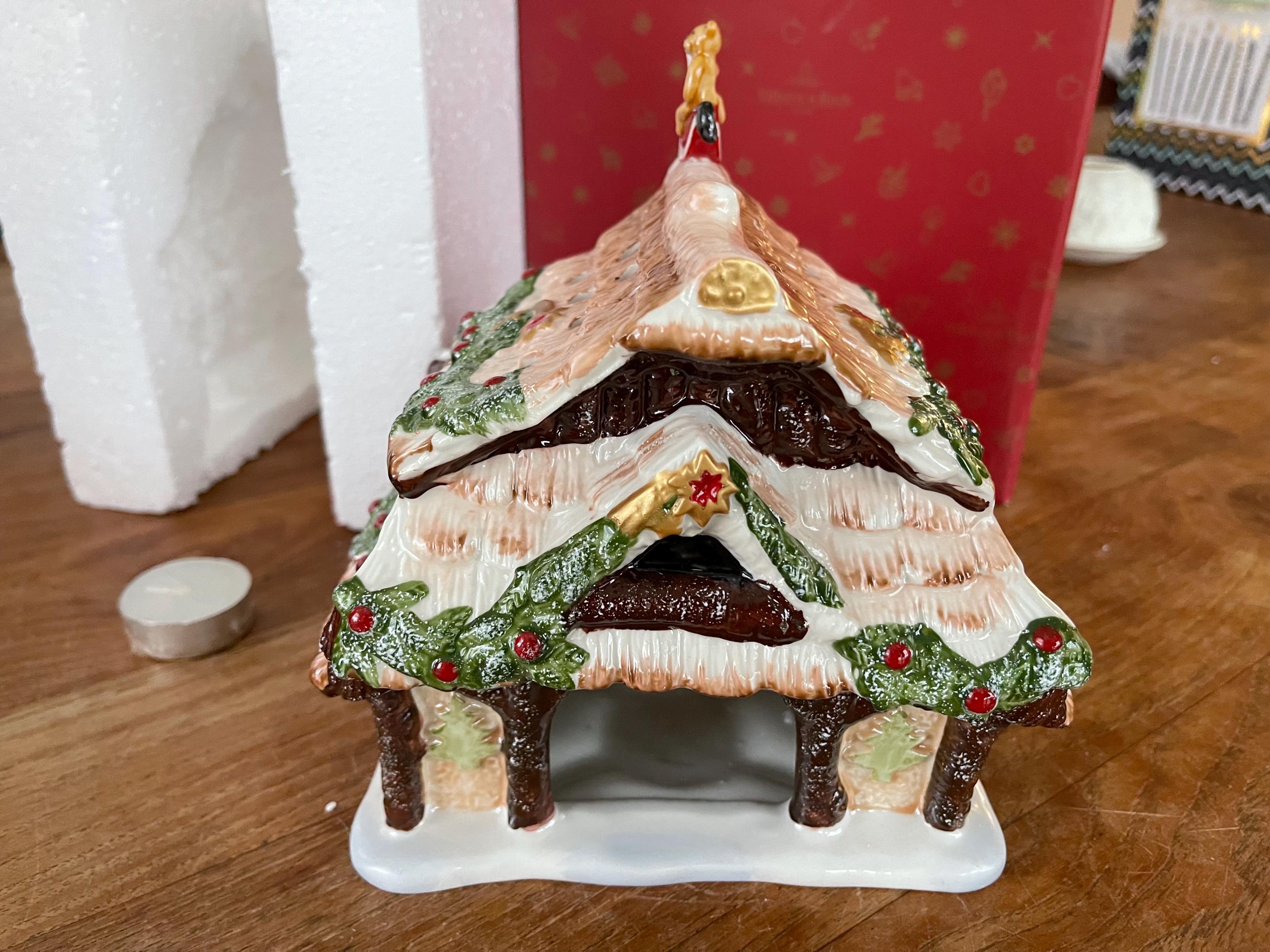 Bougie Chauffe-plat Villeroy & Boch Nostalgic Village - Magasin De Jouets, Décor Noël Vintage Rare