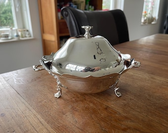 Soupière octogonale en inox mat Jean Couzon, France, 1970/80 Bon état