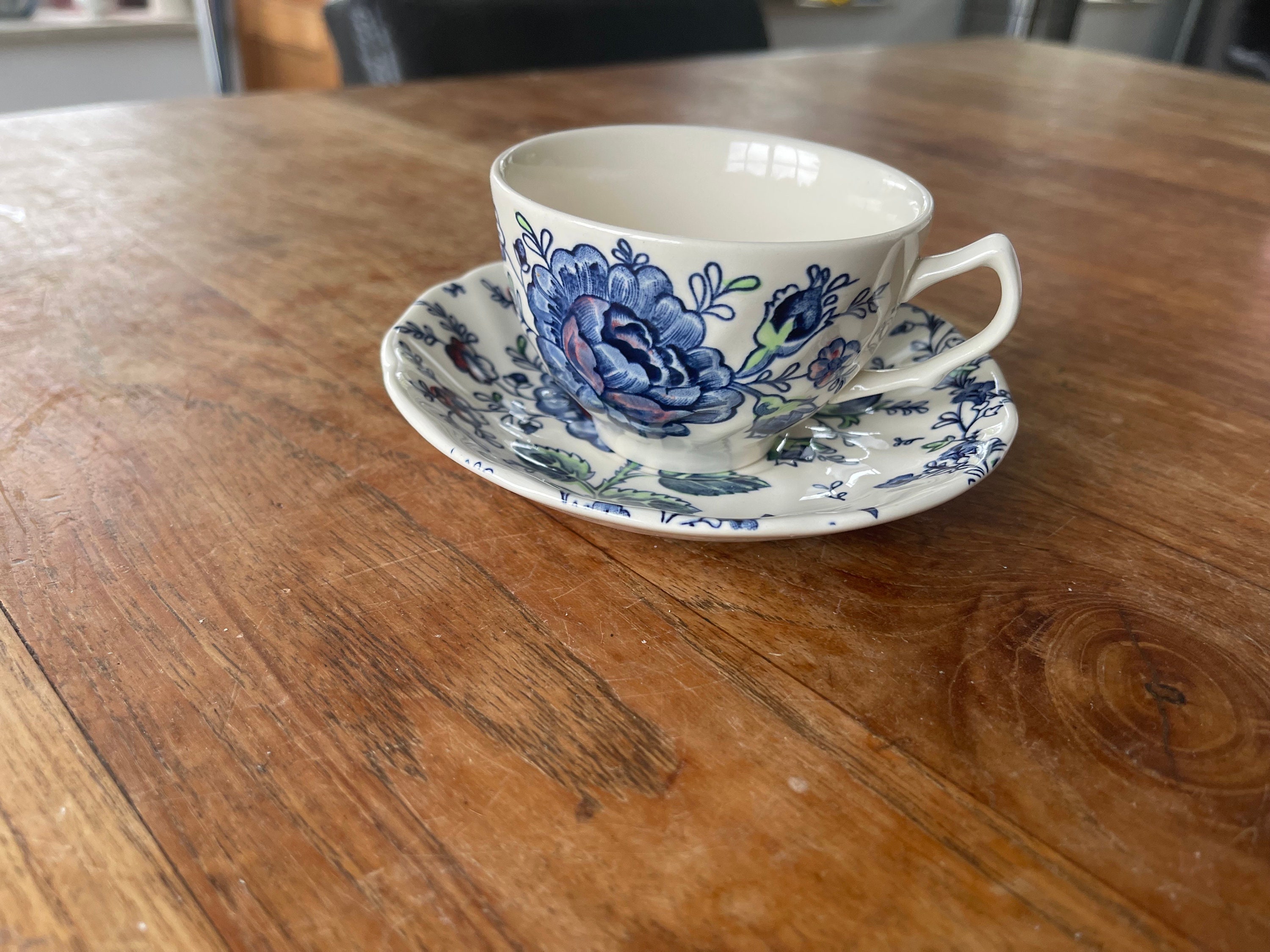 食器 Johnson Bros Rose Chintz blue Johnson Brothers Rose Chintz Blue 5 Piece Dinner Set