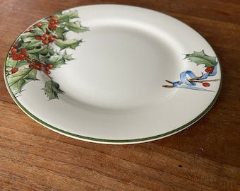 A Gorgeous Faiencerie De Gien France -le Houx-christmas Dinner