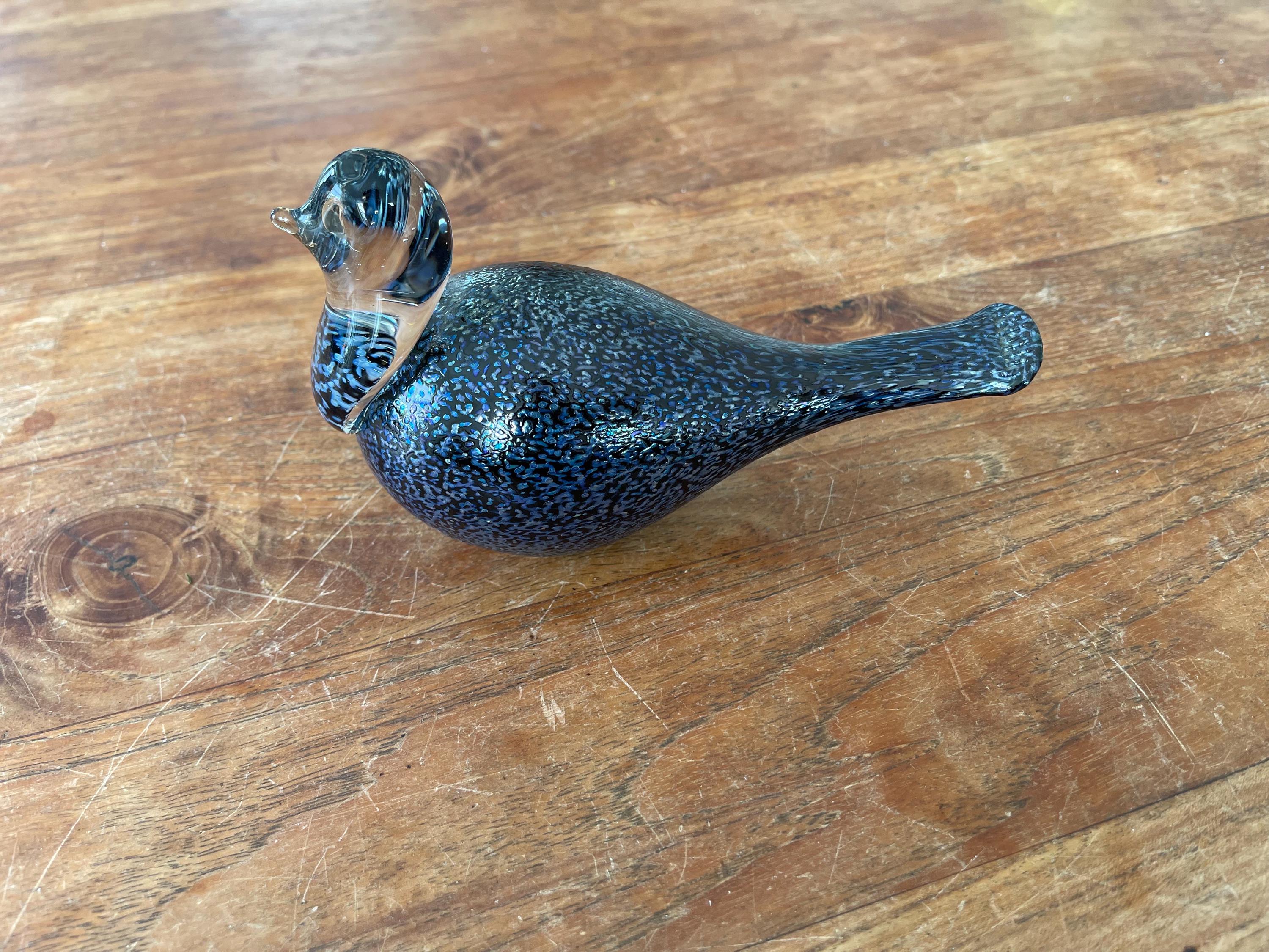 Artglass Team Finland ハンドメイド 鳥 ガラス 置物 フィンランド製 ガラスの鳥 オブジェ 北欧ヴィンテージ