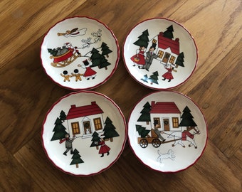 Mason’s Christmas village ボウル　4枚セット This item is unavailable - Etsy