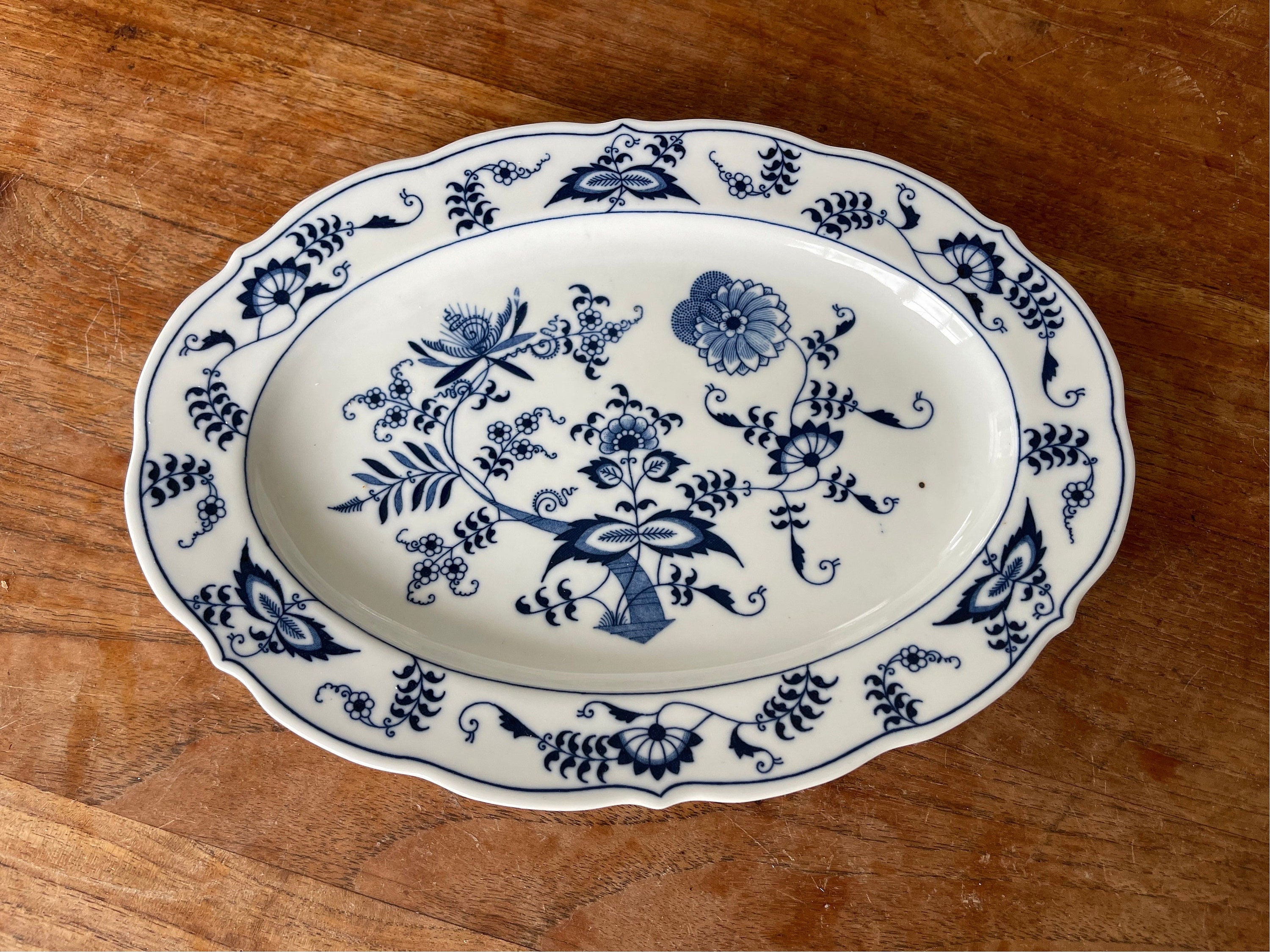A Gorgeous Blue Danube Blue Onion Japan-oval Serving Dish-oval
