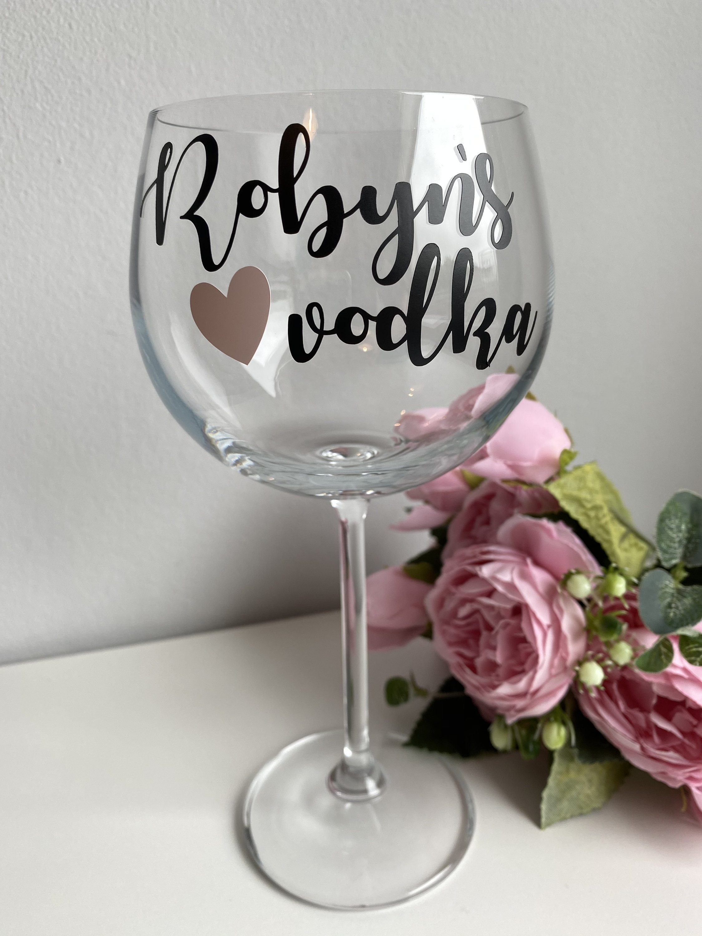 Personalised Gin/vodka Glass Vinyl Decal DECAL ONLY. Lovely Etsy