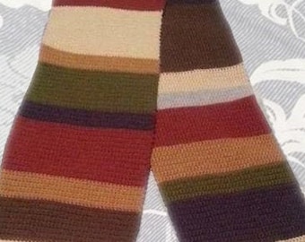 Dr. Who Inspired Scarf & Beanie (Crochet Pattern - Youth Sized)