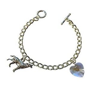Bella Wolf And Heart Charm Bracelet