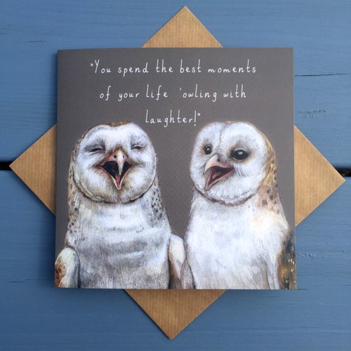 Owl Birthday Card Birthday Card Watercolor Card Owl Card Etsy