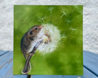 Harvest Mouse Blank Card