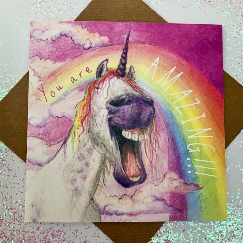 Unicorn Thank You Card image 1