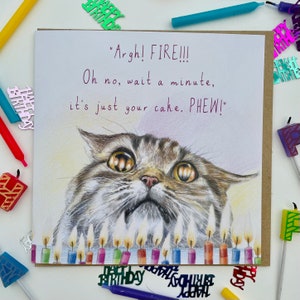 Carte d'anniversaire chat tigré