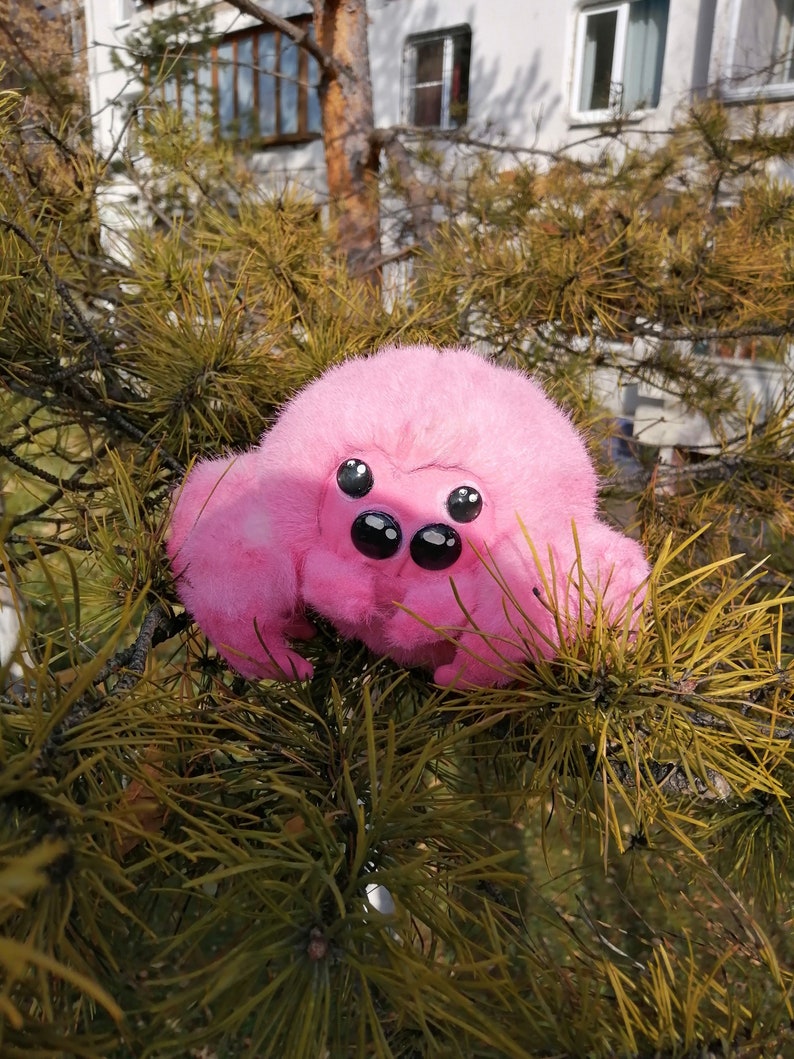 Cute fluffy spider plush.Stuffed toy.Life like animal | Etsy
