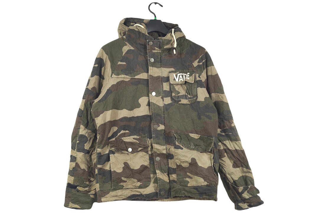 ジャケット・アウター 00s old vans cotton anorak camo greeny 00s Old Vans cotton anorak camo green