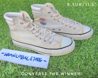 RARE DEADSTOCK!!! Vintage 1970’s Converse The Winner High Top Sneakers White Sz 8.5