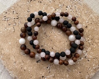 Stretchy Beaded Bracelet – Rose Quartz