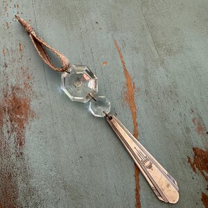 Kroonluchter kristal en verzilverd bestekornament / decoratieve hanger - Paramount (1933)