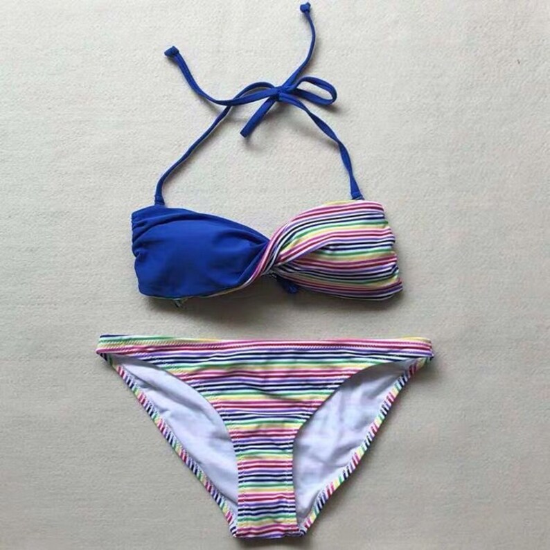 strappy halter bikini top