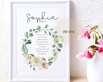 Sophia Name Art Etsy