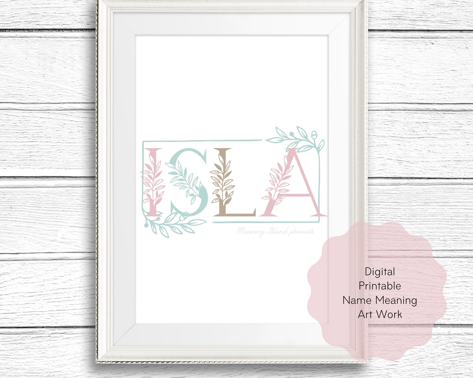 Isla name meaning Isla name meaning print Isla Nursery | Etsy