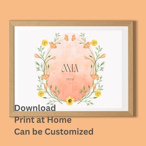 Mia Name Meaning Art, Mia Name Art Digital Download, Mia Name Print