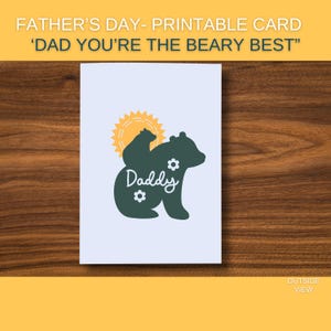 Father&#39;s Day Printable Card, Father&#39;s Day Printable, Printable Card