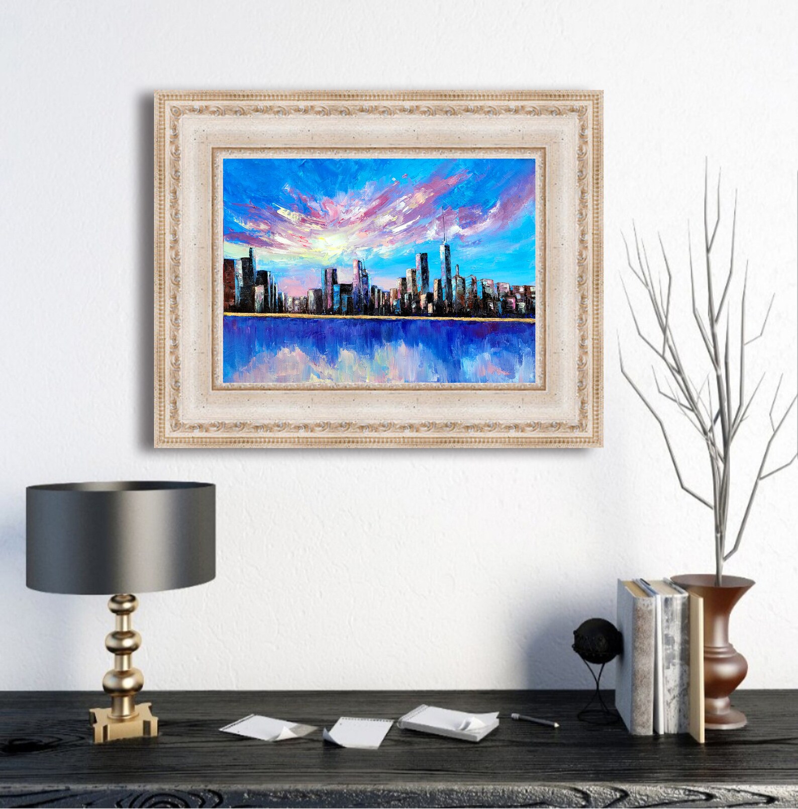 New York City Painting Cityscape Art Original Oil Painting by ...