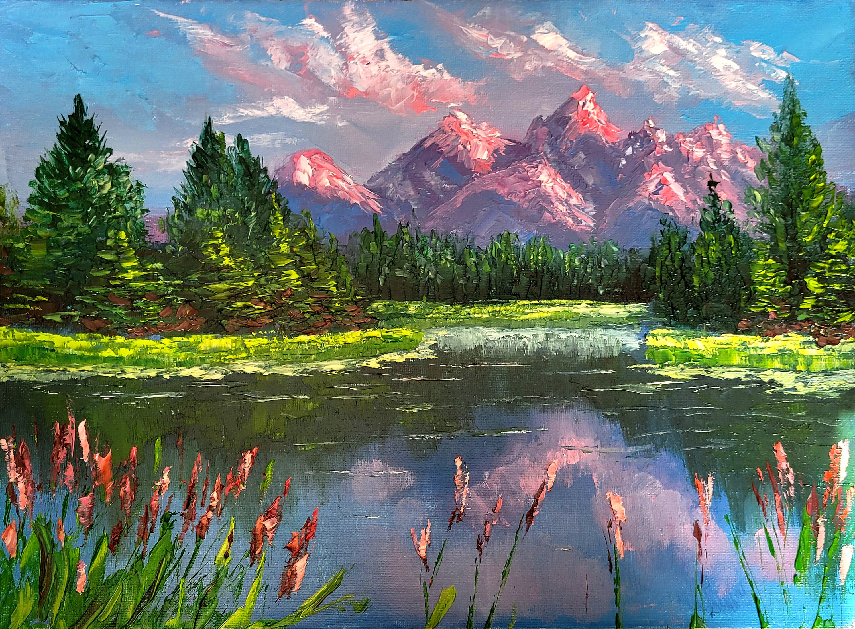 Grand Teton Painting National Park Original Painting Landscape - Etsy