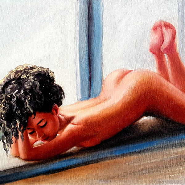 Femme nue peinture nue peinture originale Art érotique femme nue femme nue peinture 12 par 16 par ArtByVarduhi