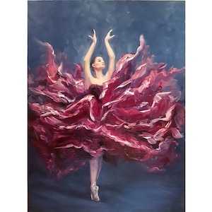 Ballerina Malerei Ballett Wand Kunst Original Gemälde Frau Kunst Ölgemälde 12 von 16 von ArtByVarduhi